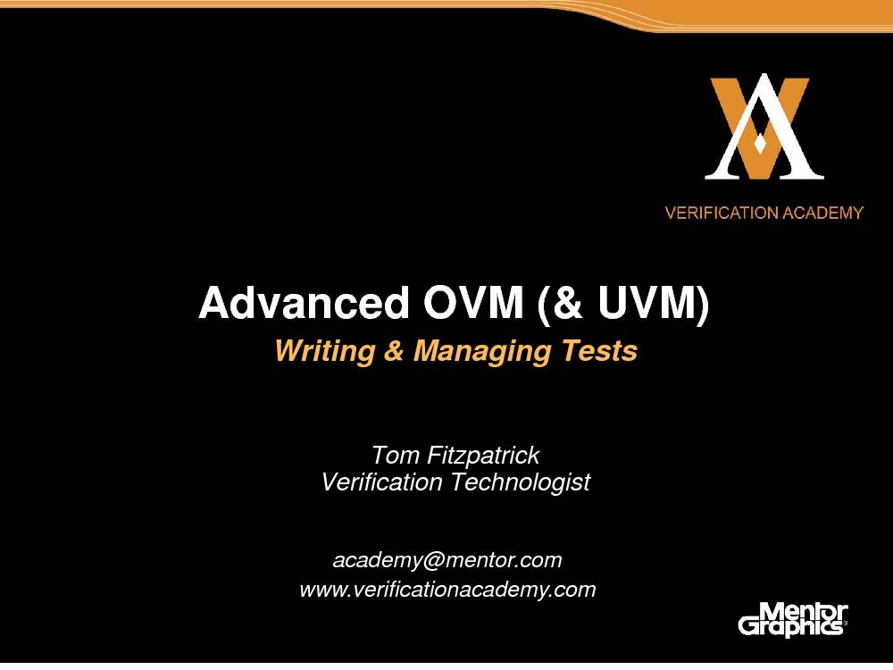 Module advanced ovm session5 writing and managing tests.pdf